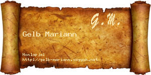 Gelb Mariann névjegykártya